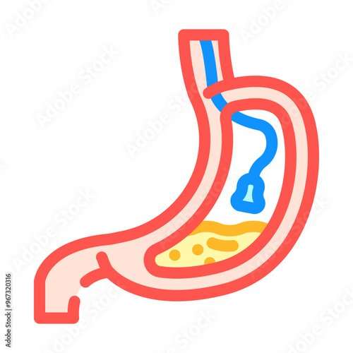 endoscopy surgery color icon vector. endoscopy surgery sign. isolated symbol illustration