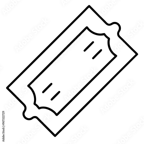 tickets outline coloring book page line art illustration digital drawing