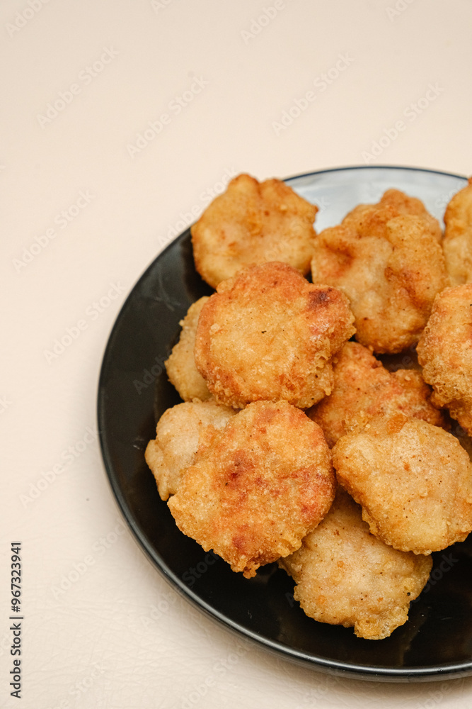 Homemade Chicken nugget ball bite sized Homemade Chicken nugget ball bite sized
