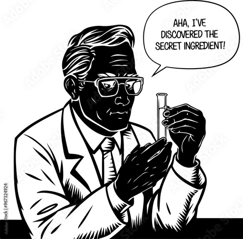 Scientist Discovering Secret Ingredient in Laboratory