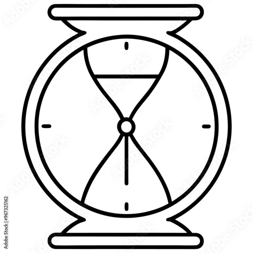 timer outline coloring book page line art illustration digital drawing