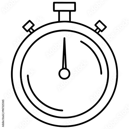 timer outline coloring book page line art illustration digital drawing