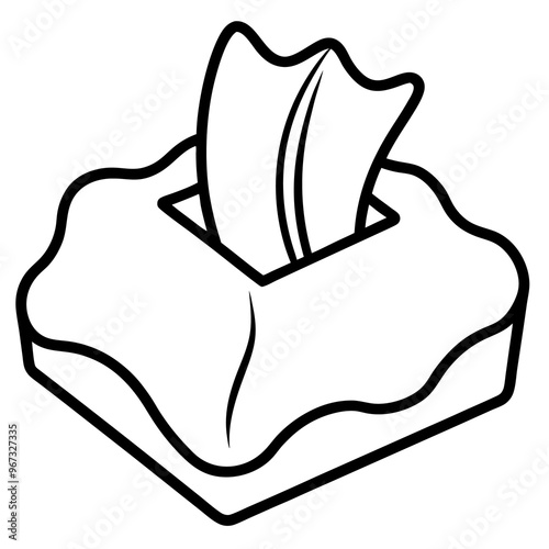 tissue outline coloring book page line art illustration digital drawing