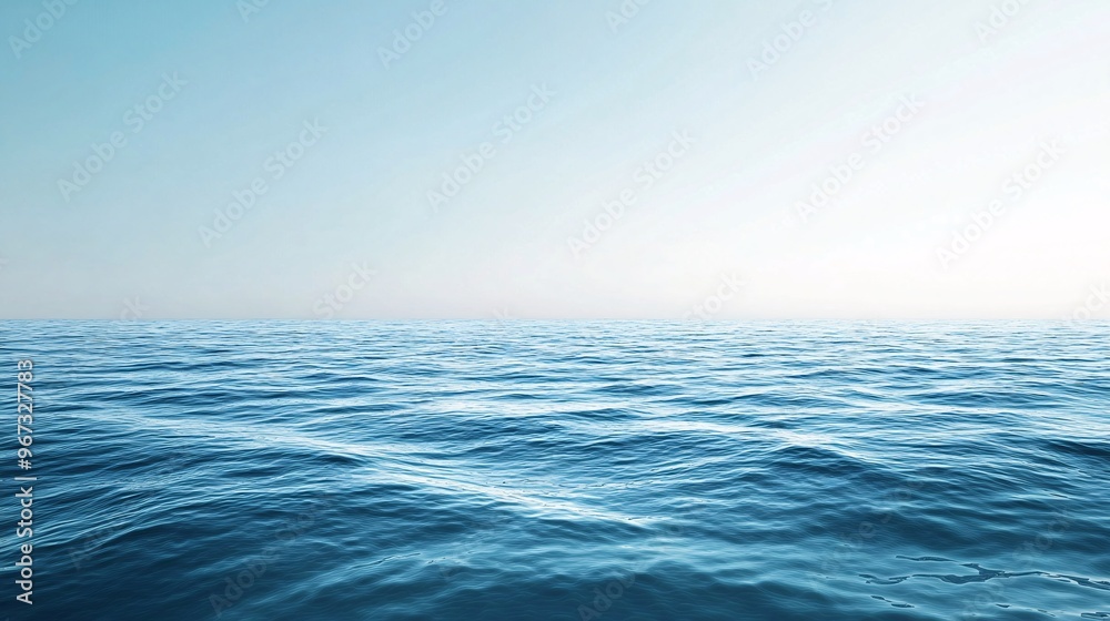 Fototapeta premium Calm Sea Water with Subtle Wavelets and a Clear Blue Sky