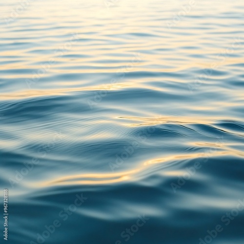 Close-Up of Calm Sea Water with Smooth Ripples and Soft Reflections