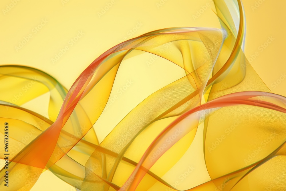 Dynamic colorful flowing ribbons of yellow and red create a vibrant, abstract scene, set against a bright yellow background. Dynamic colorful flowing ribbons of yellow and red create a vibrant, abstract scene, set against a bright yellow background.
