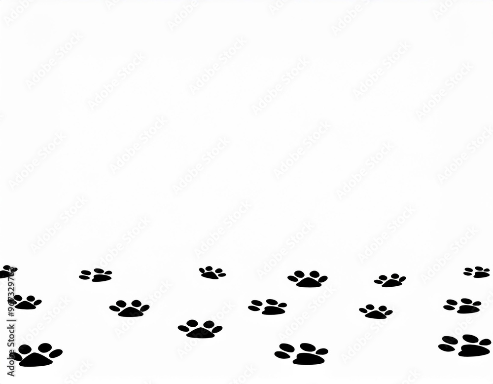 Cat Paws Illustration Against White Background Cat Paws Illustration Against White Background