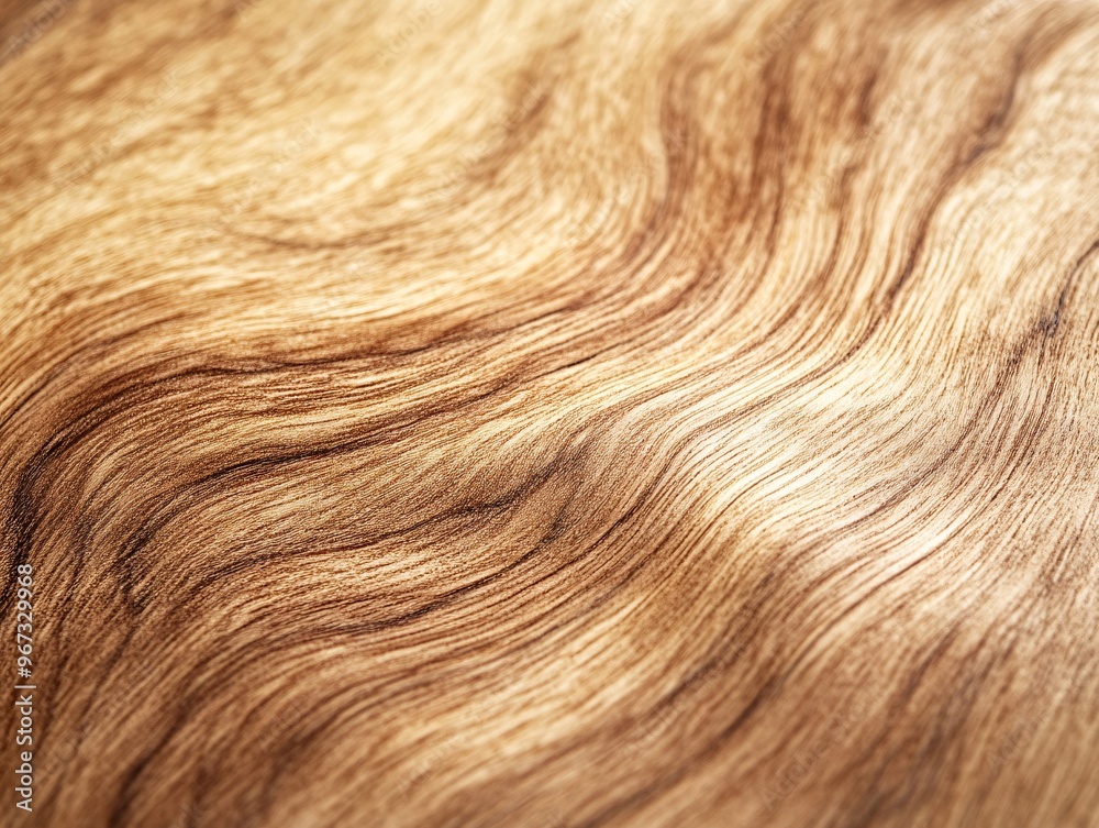 Fototapeta premium Close-Up of Polished Oak Wood with Smooth Surface