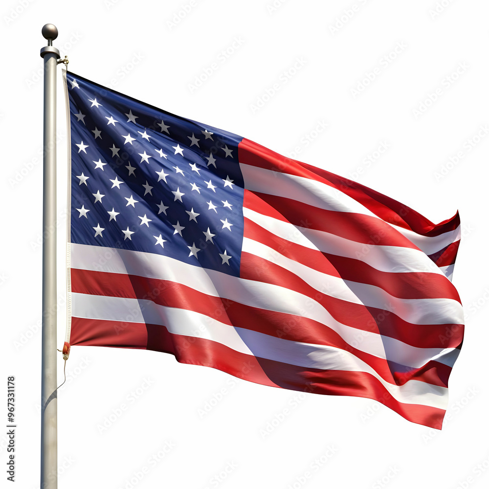 American flag waving in the wind cut out American flag waving in the wind cut out