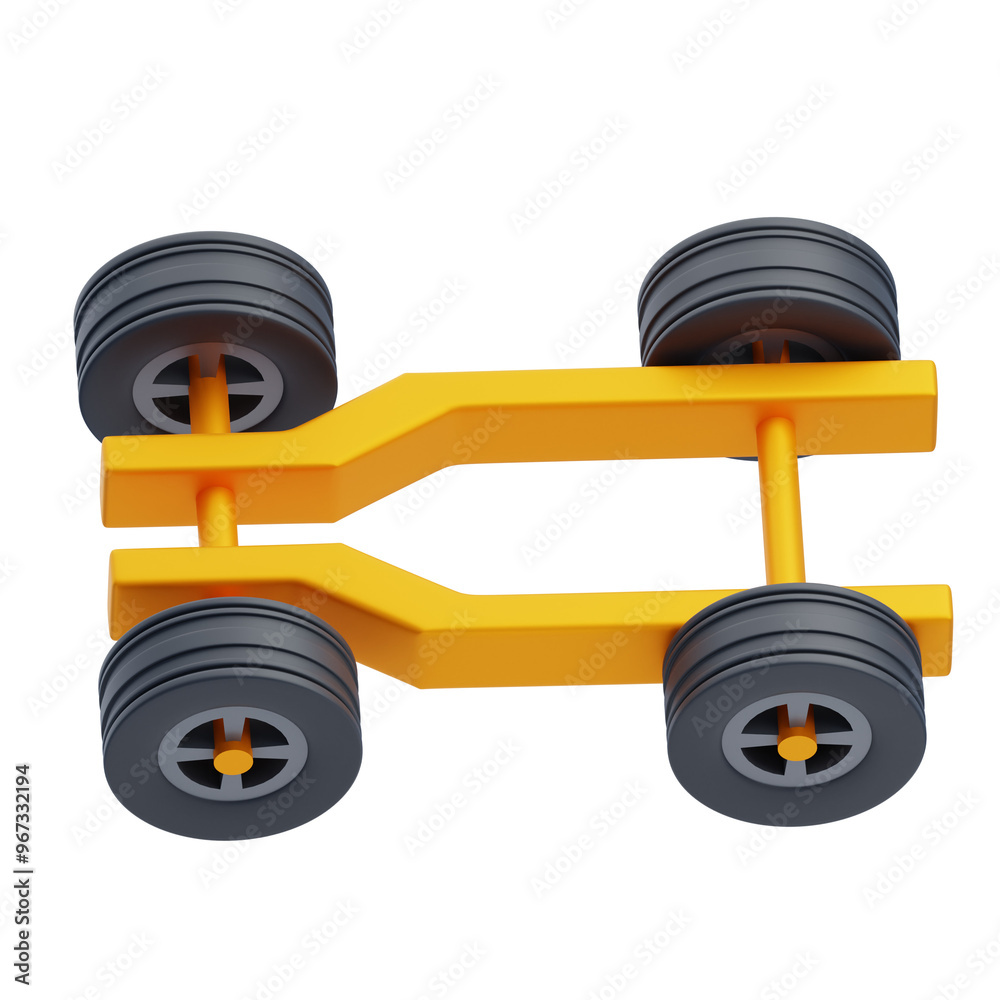 Fototapeta premium 3D Car Chassis Model for Garage Workshop