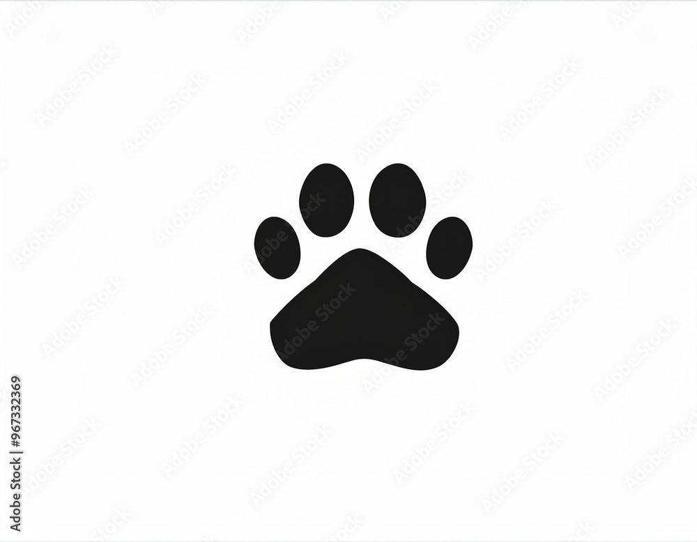 Cat Paws Illustration Against White Background Cat Paws Illustration Against White Background