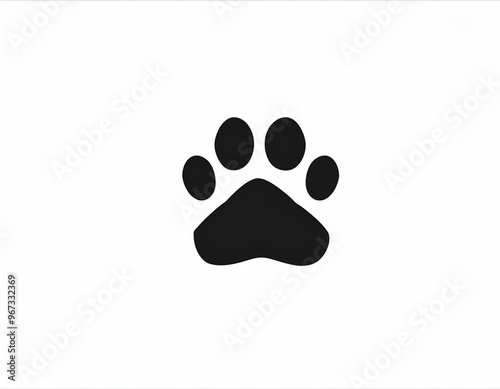 Cat Paws Illustration Against White Background