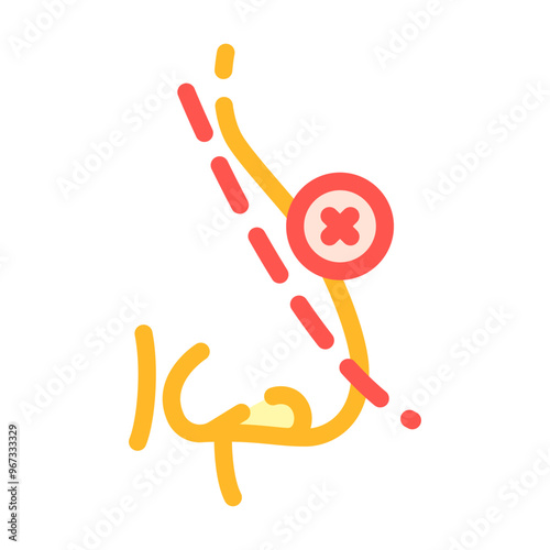 rhinoplasty surgery color icon vector. rhinoplasty surgery sign. isolated symbol illustration