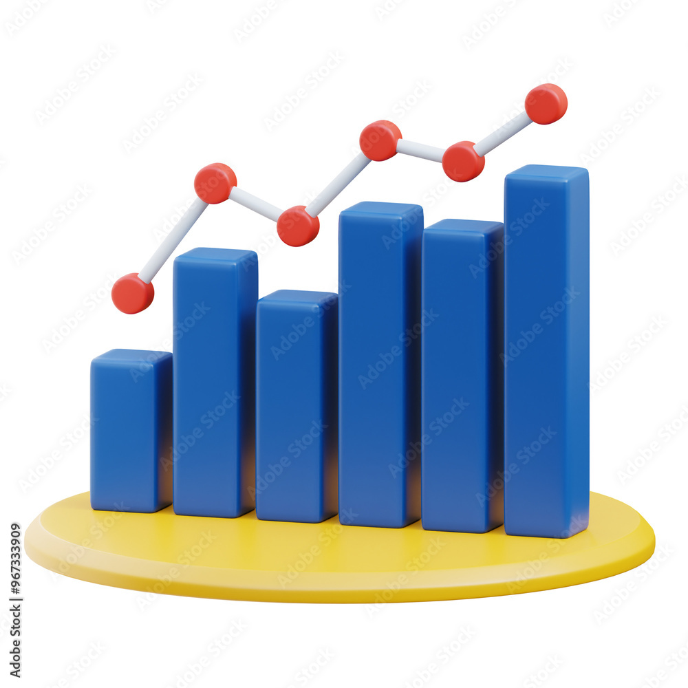 3D Business Growth and Analytics Visualization 3D Business Growth and Analytics Visualization