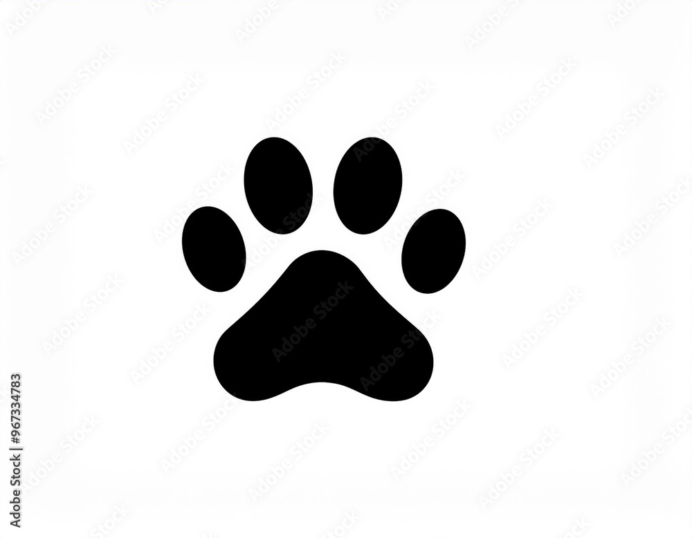 Cat Paws Illustration Against White Background Cat Paws Illustration Against White Background