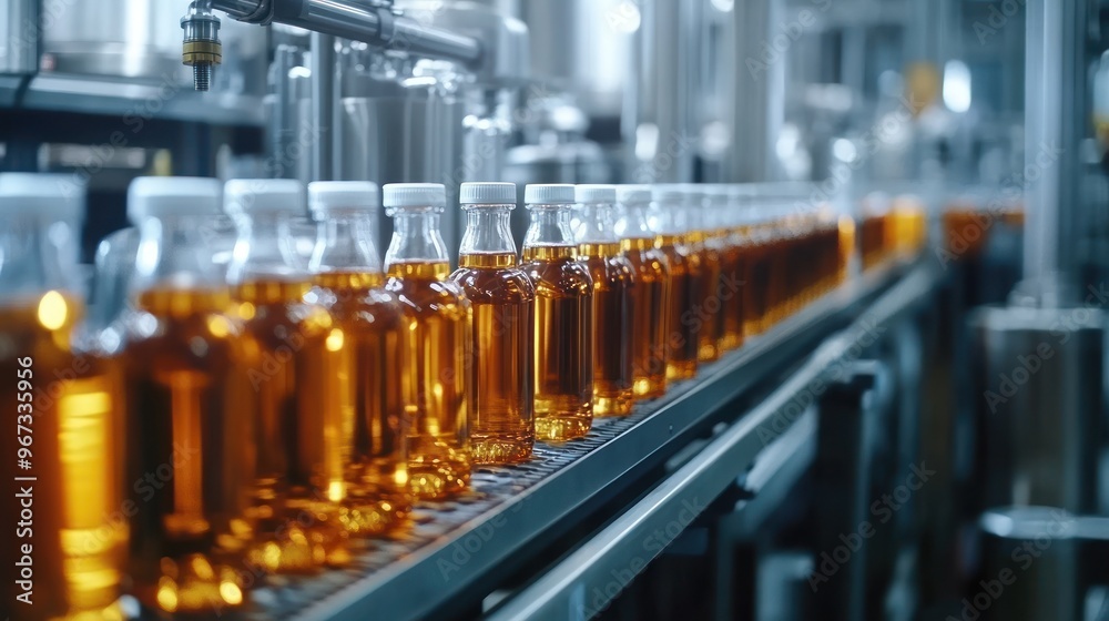 Bottling Process in a Factory Bottling Process in a Factory