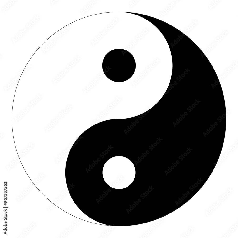 Yin and Yang icon isolated on a transparent background. Vector illustration Yin and Yang icon isolated on a transparent background. Vector illustration