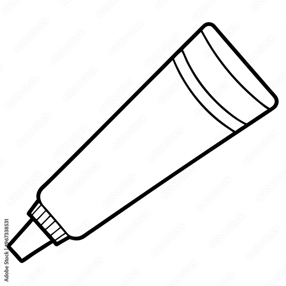 toothpaste outline coloring book page line art illustration digital drawing toothpaste outline coloring book page line art illustration digital drawing