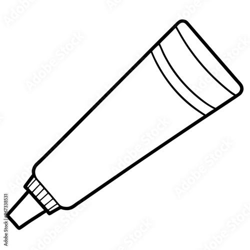toothpaste outline coloring book page line art illustration digital drawing