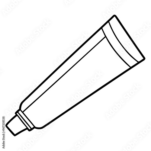toothpaste outline coloring book page line art illustration digital drawing
