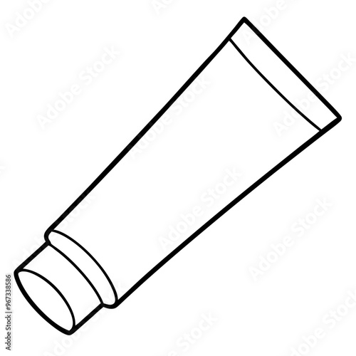 toothpaste outline coloring book page line art illustration digital drawing