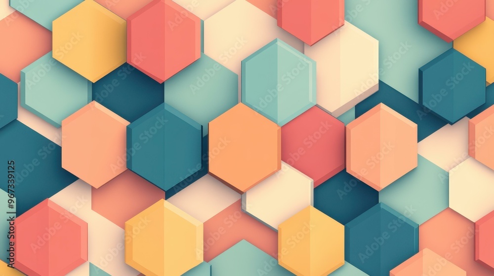 Discover playful geometric patterns bursting with colorful cartoon flair, perfect for your next creative project or backdrop.