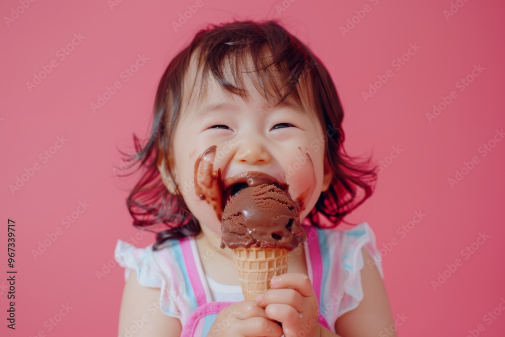 Pure joy girl's face is captivating she enjoys her edible treat. Expressive eyes and adorable face she warms hearts effortlessly. Picture serves allegory carefree days of childhood. Pure joy girl's face is captivating she enjoys her edible treat. Expressive eyes and adorable face she warms hearts effortlessly. Picture serves allegory carefree days of childhood.