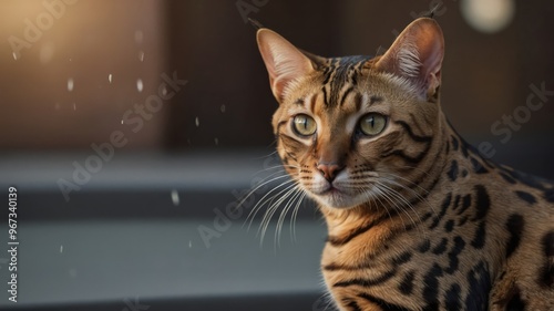 The Bengal cat is a businessman or office worker.