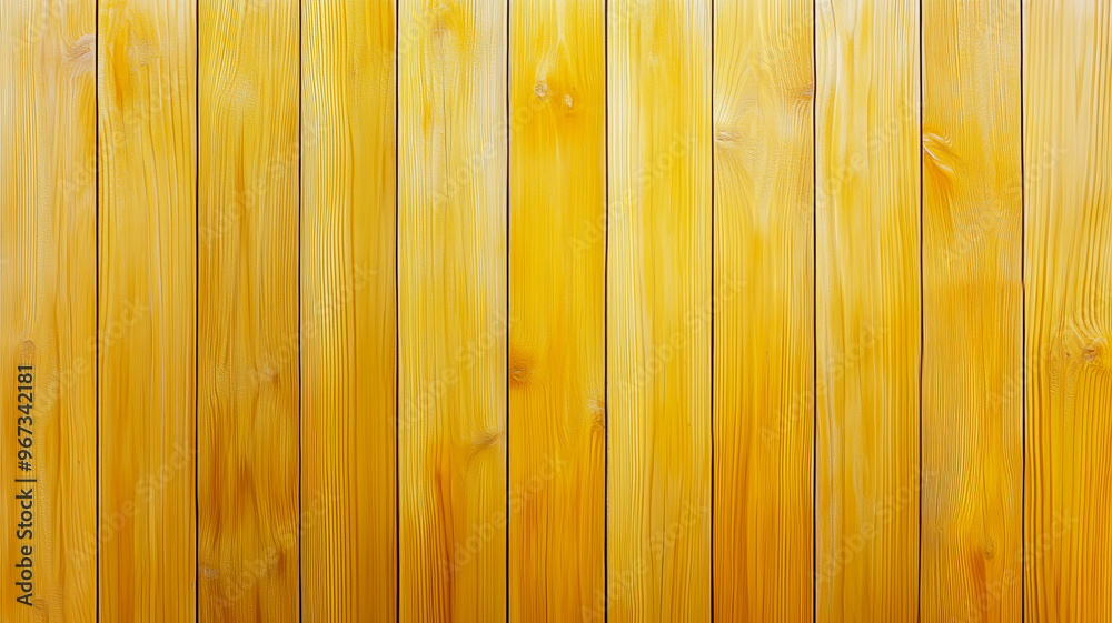 Fototapeta premium Vertical yellow timber planks background. 