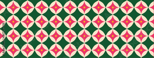 50s Mid Century Modern Seamless Pattern, Vector Pattern