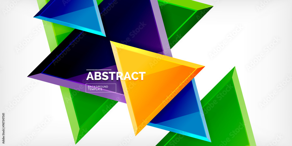 Abstract background - glossy triangles. Vector Illustration For Wallpaper, Banner, Background, Card, Book Illustration, landing page Abstract background - glossy triangles. Vector Illustration For Wallpaper, Banner, Background, Card, Book Illustration, landing page