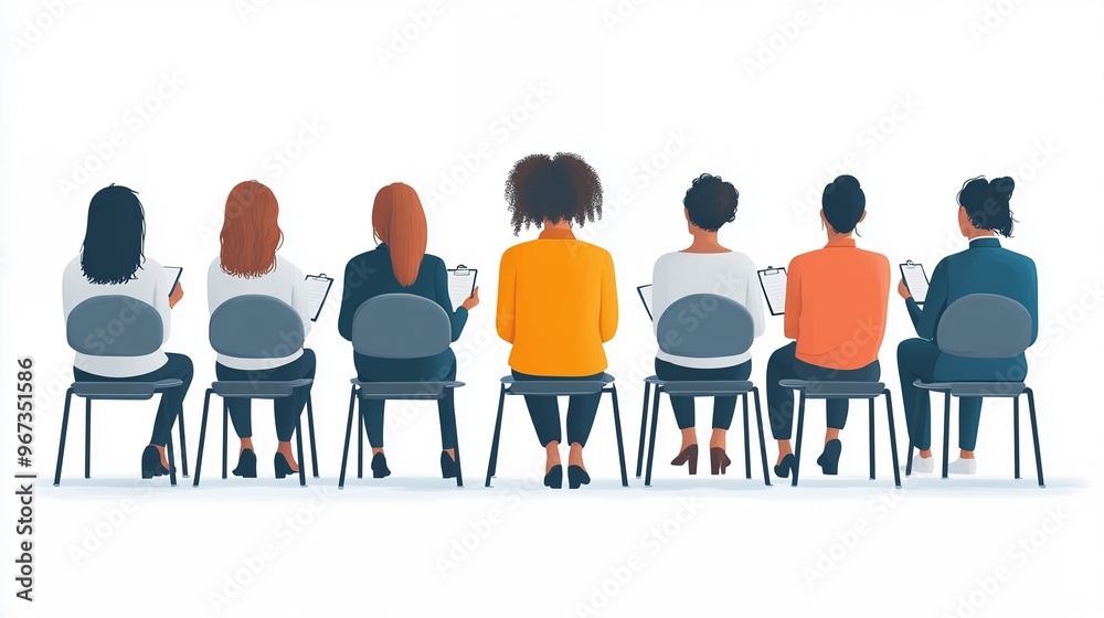 People Attending a Seminar Sitting in Chairs and Taking Notes in a Formal Setting People Attending a Seminar Sitting in Chairs and Taking Notes in a Formal Setting
