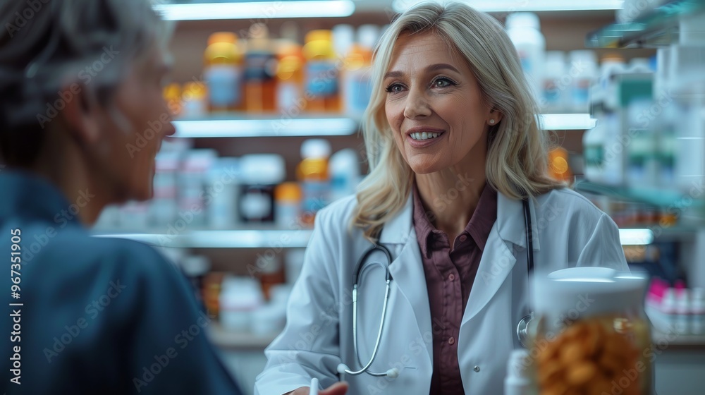 Doctor gave medication advice to elderly patients. Doctor gave medication advice to elderly patients.