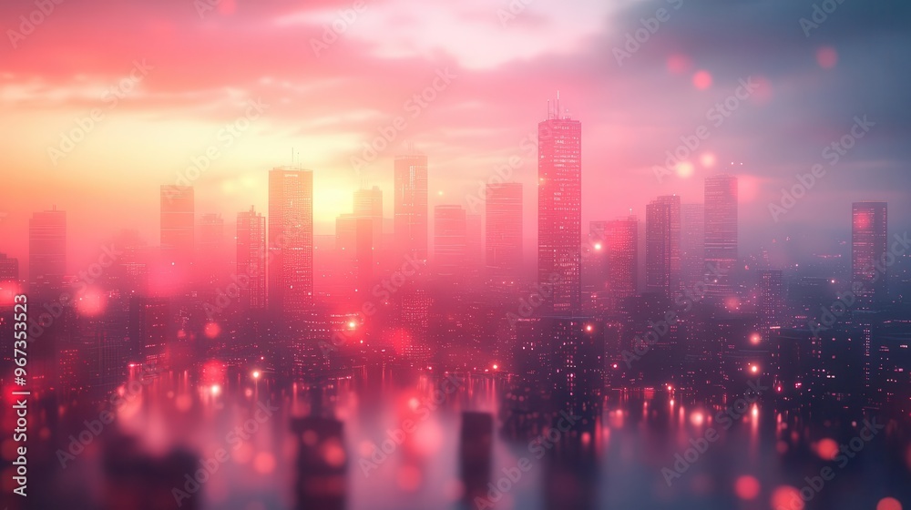 retrofuturistic cityscape with muted pastel colors blurred geometric shapes creating a nostalgic yet forwardlooking atmosphere retrofuturistic cityscape with muted pastel colors blurred geometric shapes creating a nostalgic yet forwardlooking atmosphere