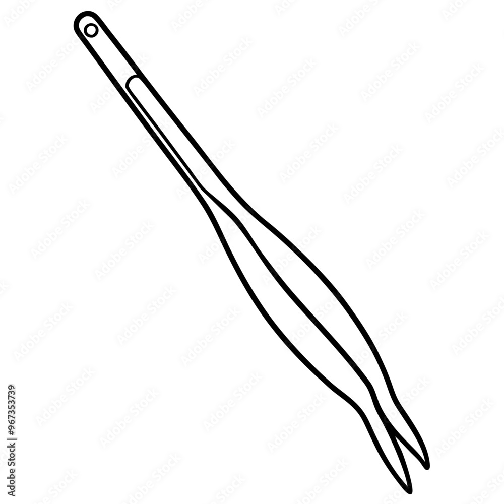 tweezers outline coloring book page line art illustration digital drawing tweezers outline coloring book page line art illustration digital drawing