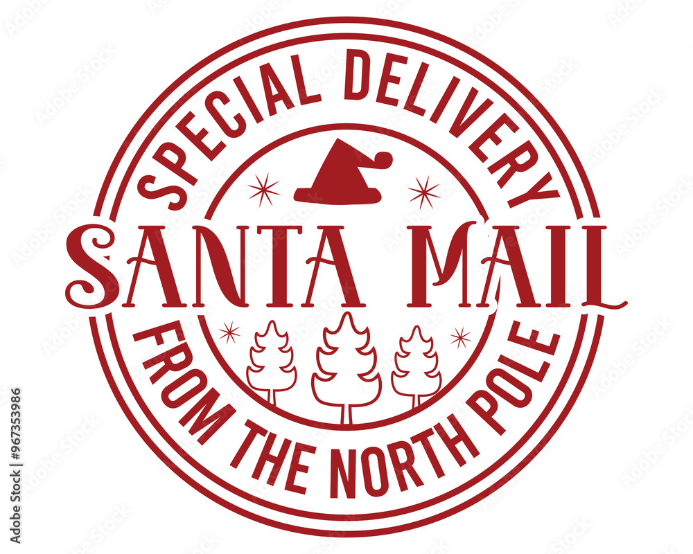 Special Delivery Santa Mail From The North Pole Christmas T- Shirt Design Special Delivery Santa Mail From The North Pole Christmas T- Shirt Design