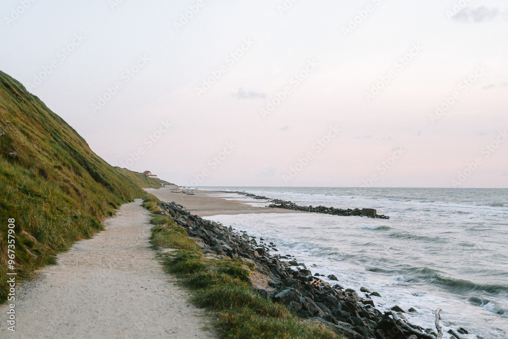 Strand von Lønstrup bei Sonnenuntergang Strand von Lønstrup bei Sonnenuntergang