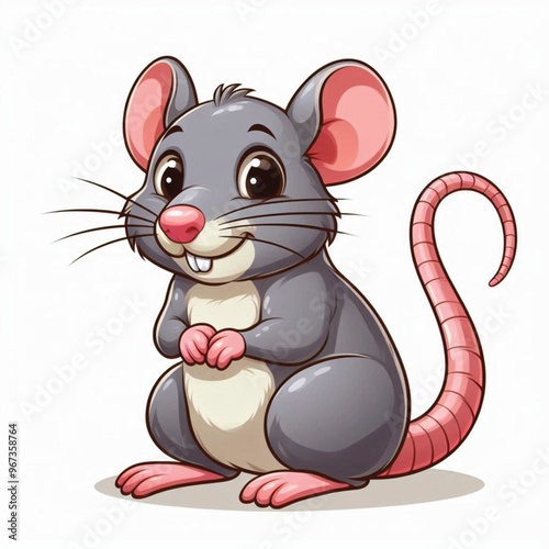 Cute Rat Vector Cartoon illustration