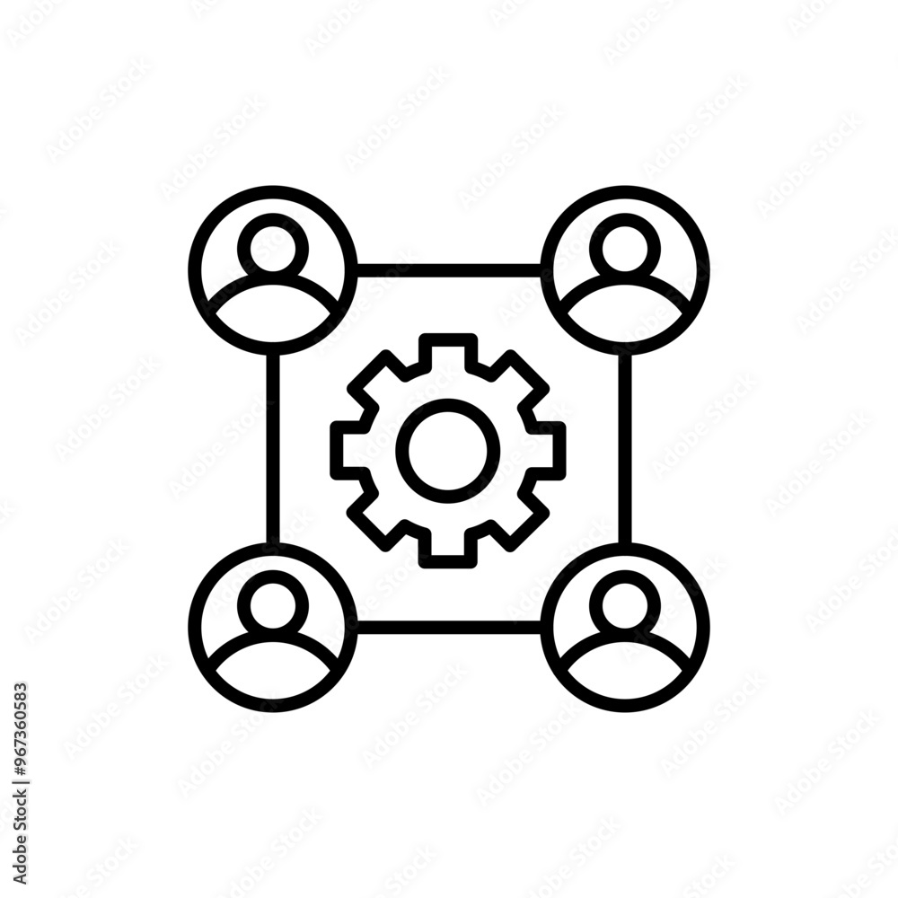 Outsourcing outline icons, minimalist vector illustration ,simple transparent graphic element .Isolated on white background Outsourcing outline icons, minimalist vector illustration ,simple transparent graphic element .Isolated on white background