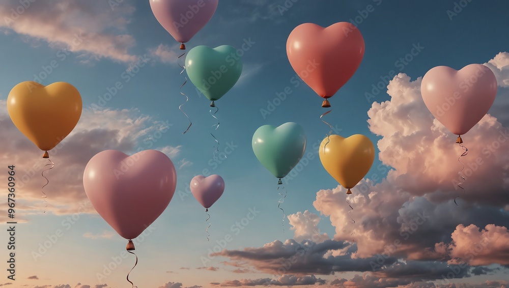Fototapeta premium balloons in the sky