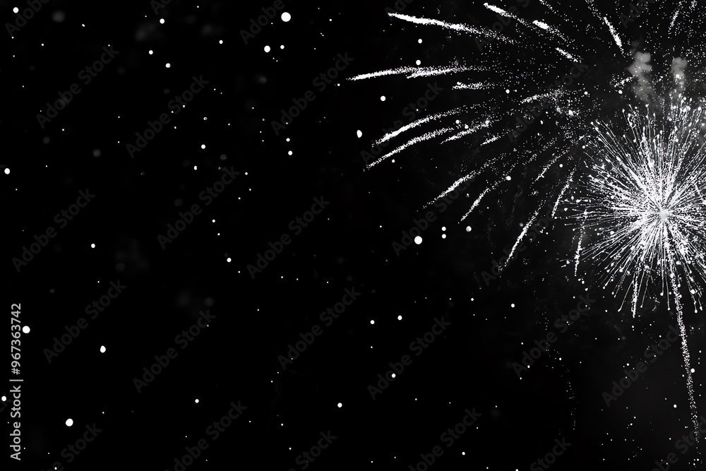 White Fireworks Display Against a Black Sky White Fireworks Display Against a Black Sky