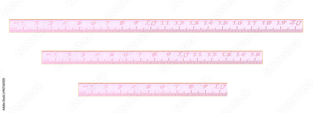 Pink ruler with a centimeter measure. On isolated transparent background. Pink ruler with a centimeter measure. On isolated transparent background.