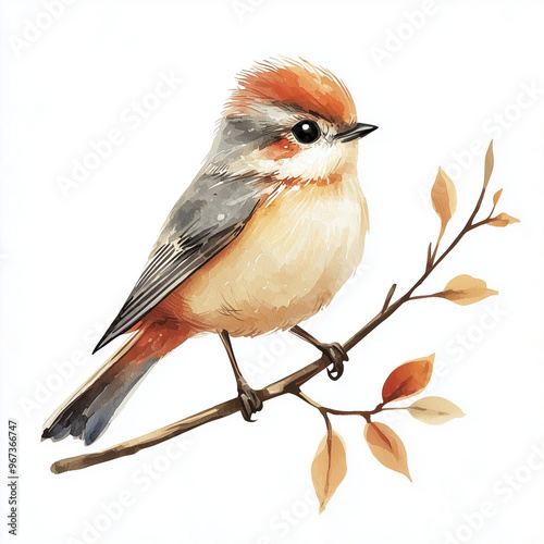A little bird perched on a ...