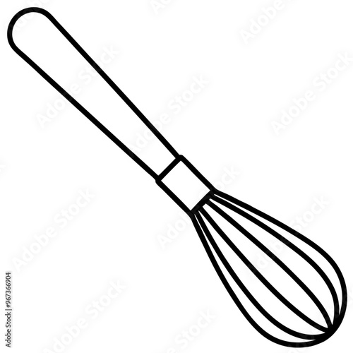 whisk outline coloring book page line art illustration digital drawing