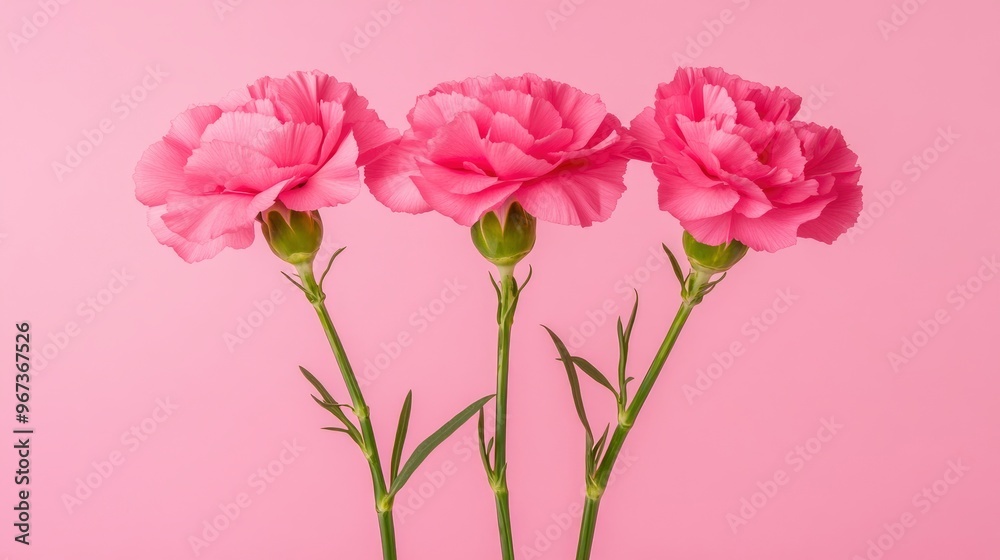Pink Carnations on a Pink Background Pink Carnations on a Pink Background