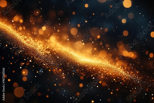 shimmering golden particles suspended in a luxurious bokehfilled atmosphere photo