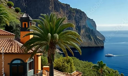 Mediterranean Villa with Ocean and Cliff Views