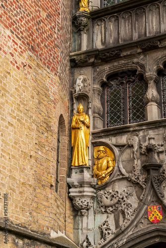 Bruges, Belgium. Bruges Town Hall. Building works started in 1376 and took until 1421 photo