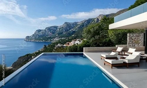 Modern Villa with Infinity Pool Overlooking the Mediterranean Sea