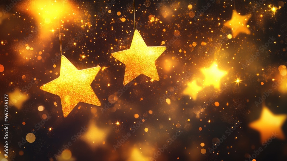 Magical sparkles and shimmering dust particles create a bokeh effect with a festive theme Yellow and golden stars illuminate a transparent background in a 2D cartoon style Magical sparkles and shimmering dust particles create a bokeh effect with a festive theme Yellow and golden stars illuminate a transparent background in a 2D cartoon style